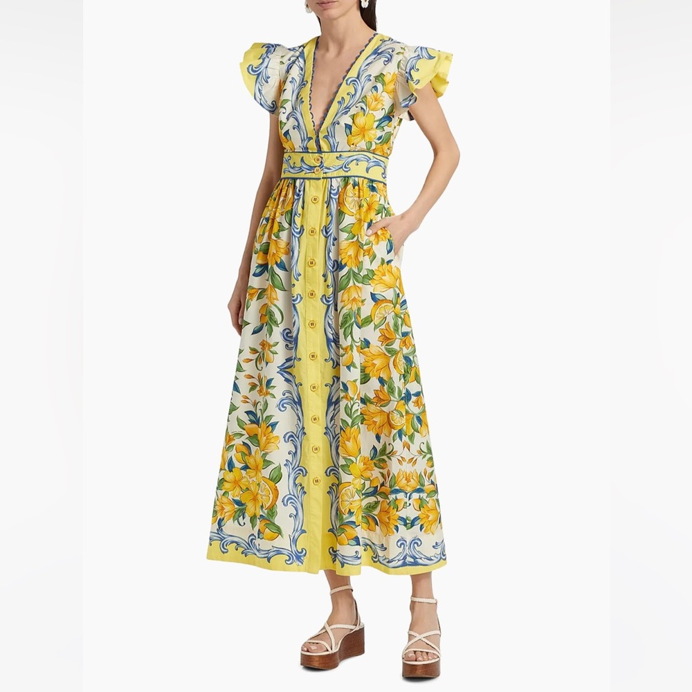 FARM RIO
SICILY SCARF ANKLE Maxi DRESS Size S Small - Picture 3 of 8